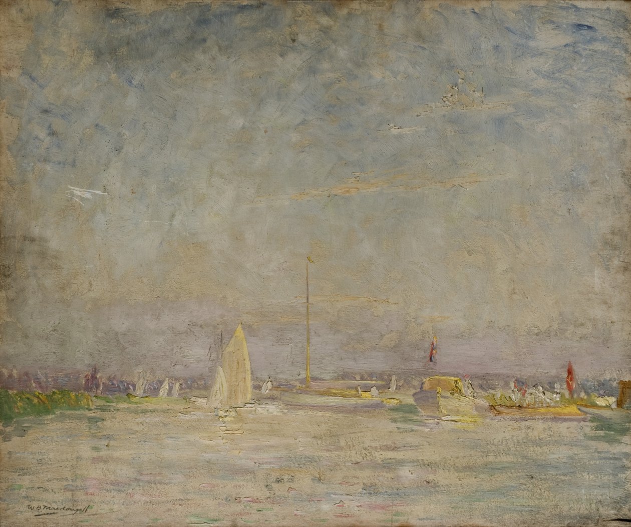Tarde temprana en el río Aut de William Brown MacDougall