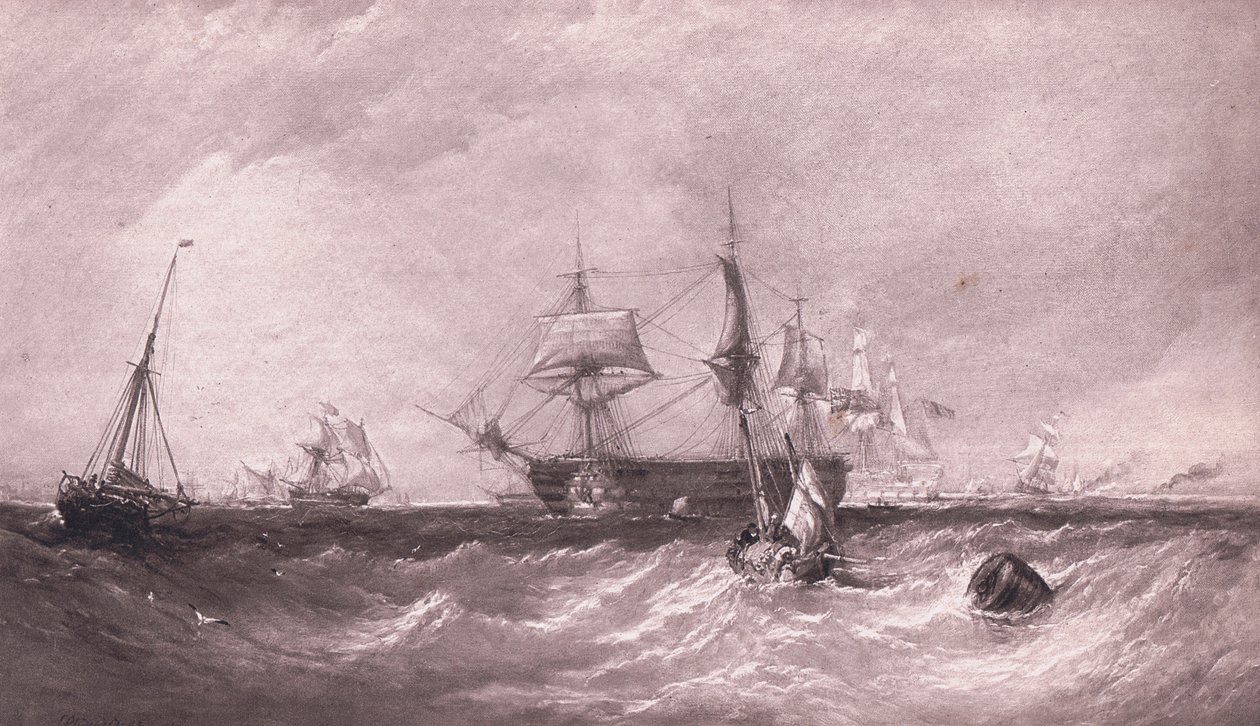 Hombres de Guerra en Portsmouth de Clarkson Frederick Stanfield