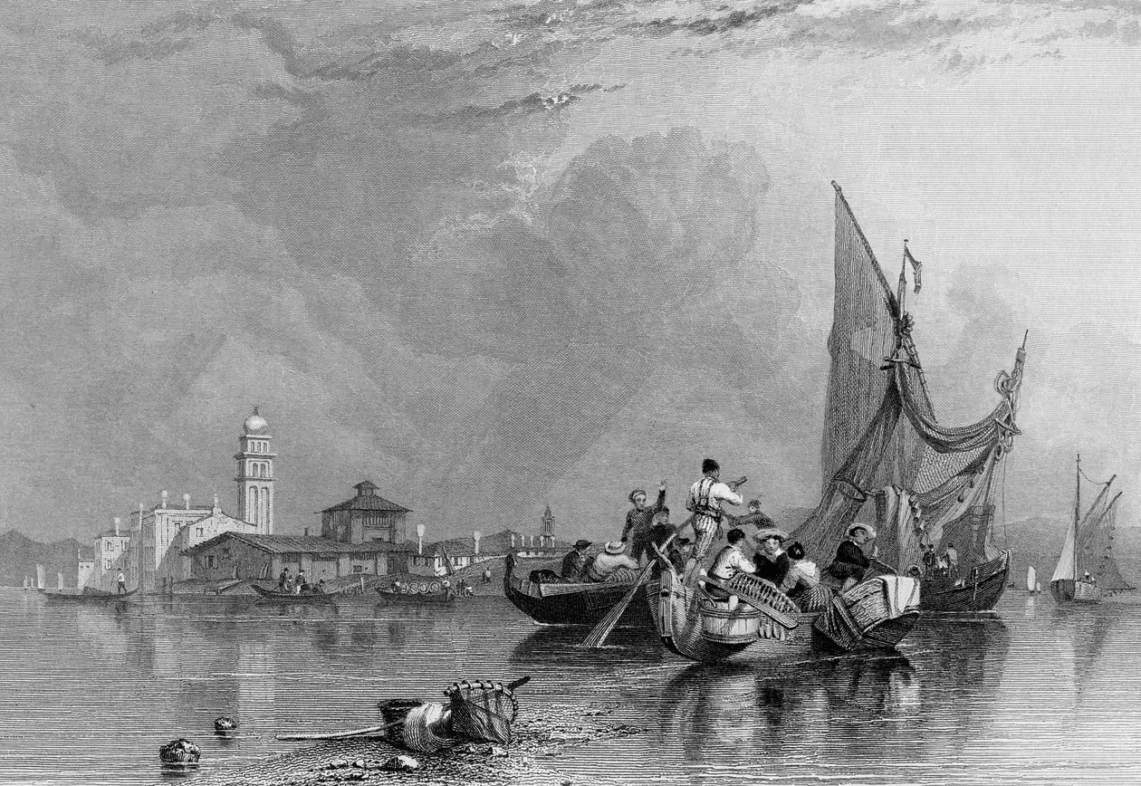 Murano, grabado por Robert Wallis, 1836 de Clarkson Frederick Stanfield