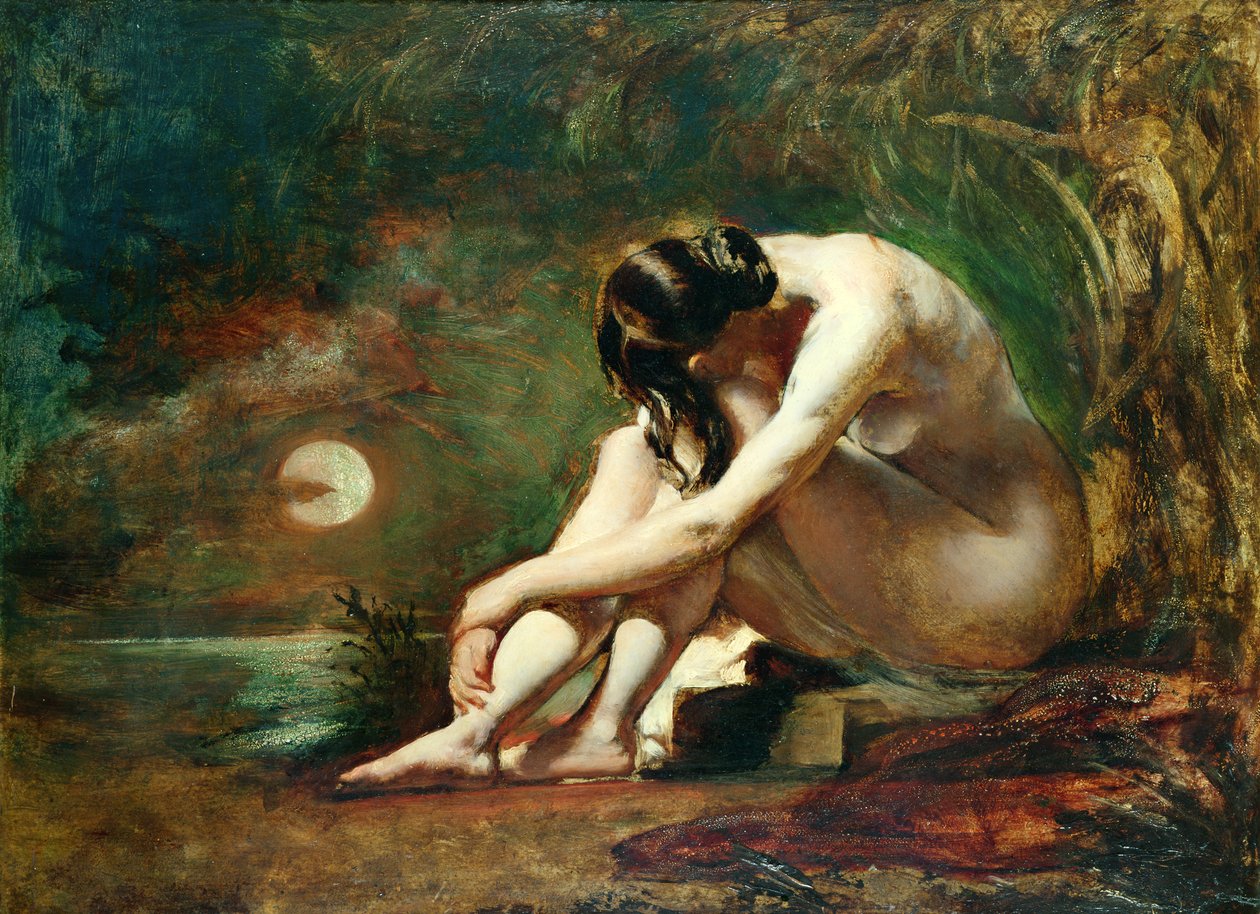 Desnudo a la luz de la luna de William Etty