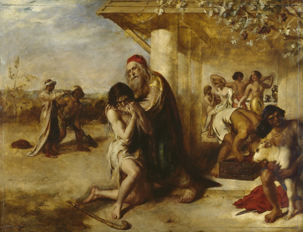 El regreso del hijo pródigo arrepentido a su padre de William Etty