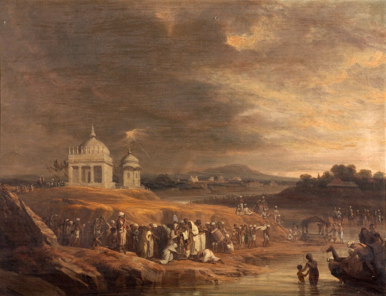 Paisaje indio con un funeral de William Frederick Witherington