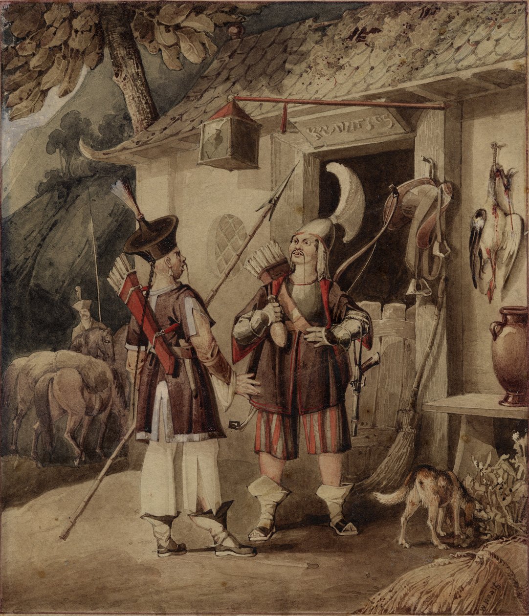 Tártaros chinos en su traje de guerra de William Heath