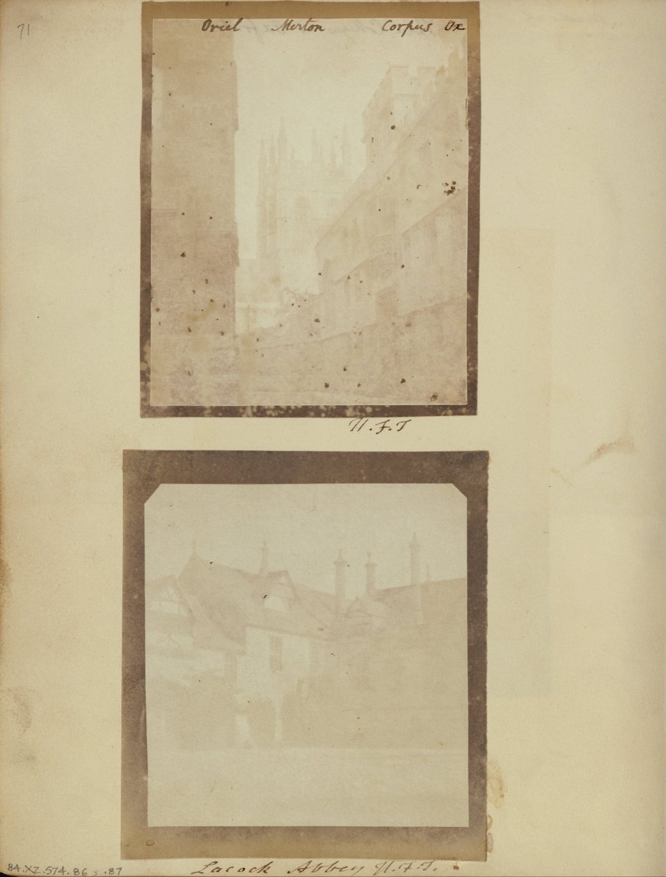 El patio en la Abadía de Lacock de William Henry Fox Talbot