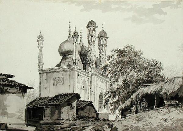 Una mezquita en Gazipoor, c.1781 de William Hodges
