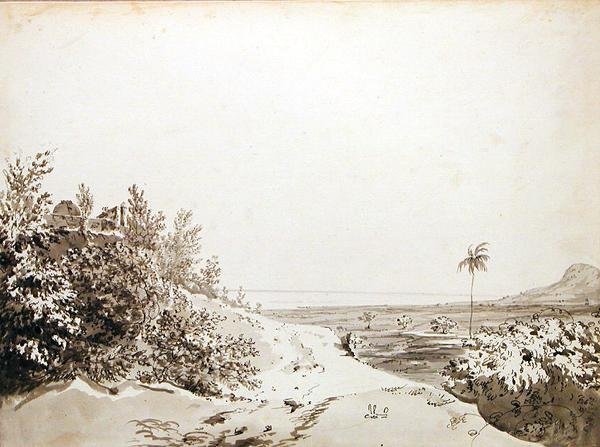 Vista desde el Paso de Sakrigali Mirando al Este hacia Bengala, c.1781 de William Hodges