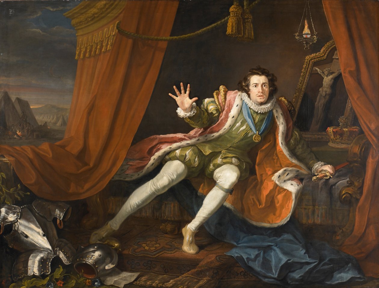 David Garrick como Ricardo III de William Hogarth