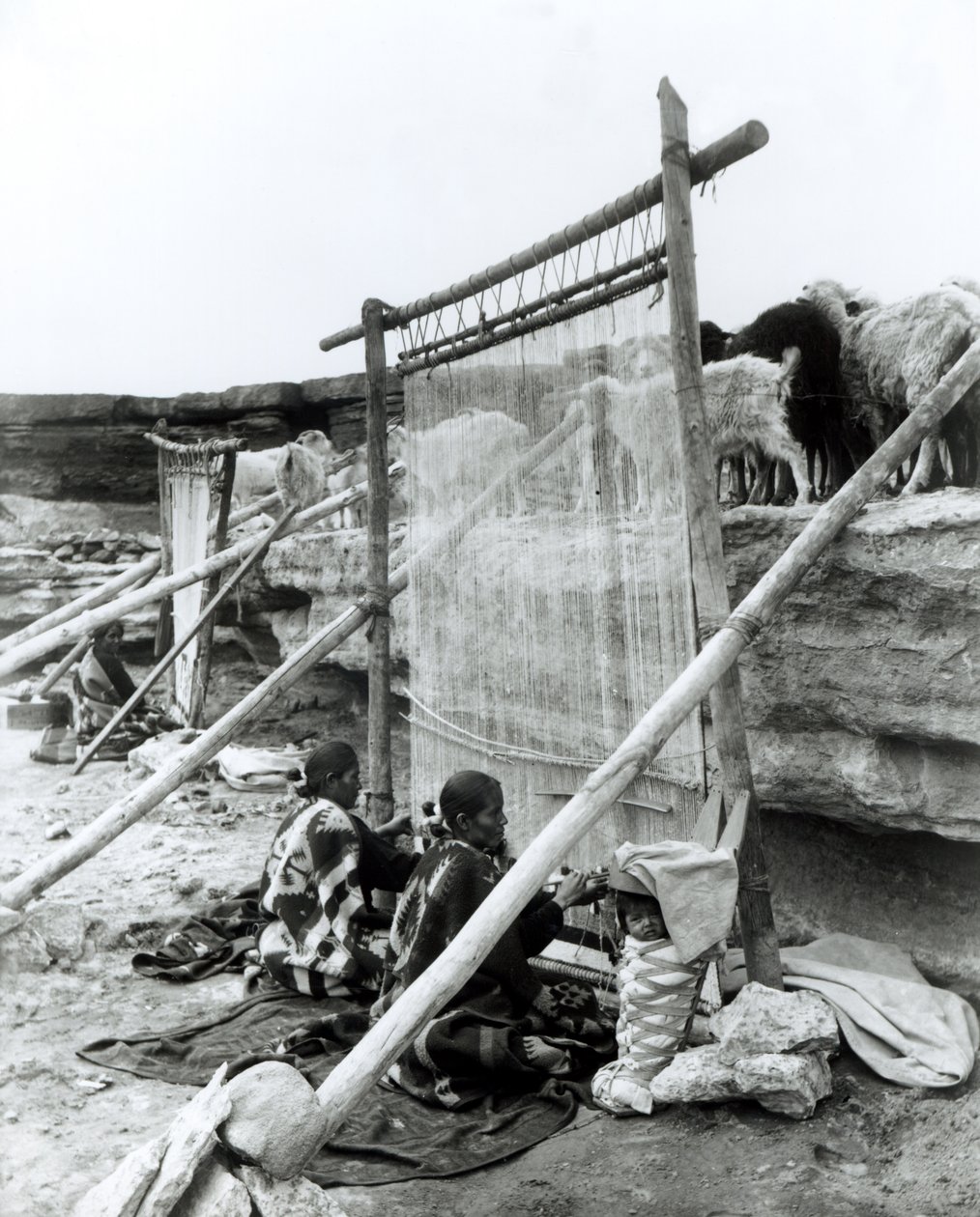 Tejedores navajos, c.1914 de William Carpenter