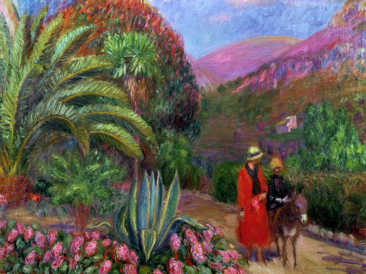 Mujer con niño en un burro, c.1925 de William James Glackens