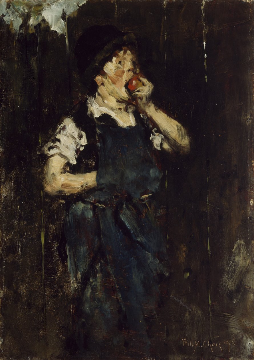 El aprendiz (Niño con manzana) de William Merritt Chase