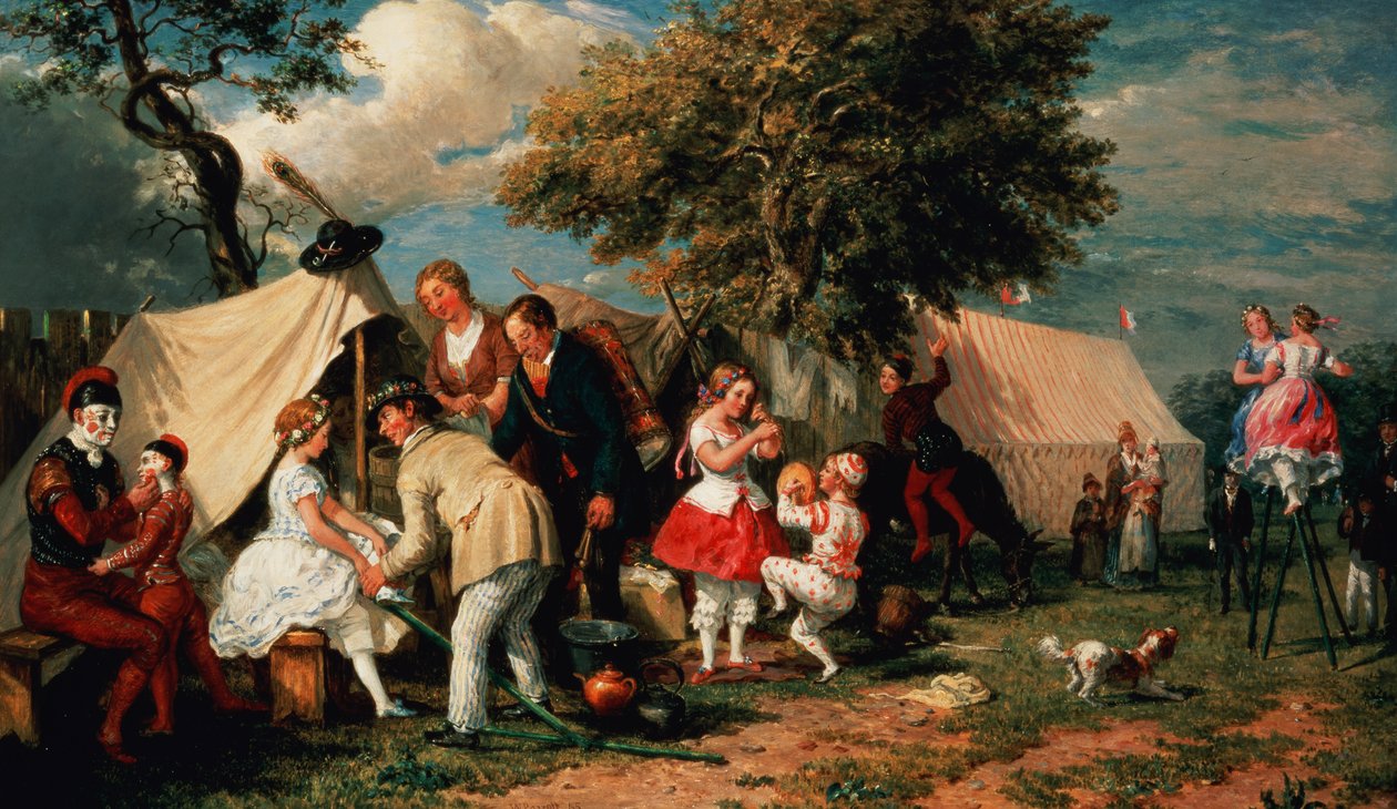 El campamento de los acróbatas, Epsom Downs de William Parrott