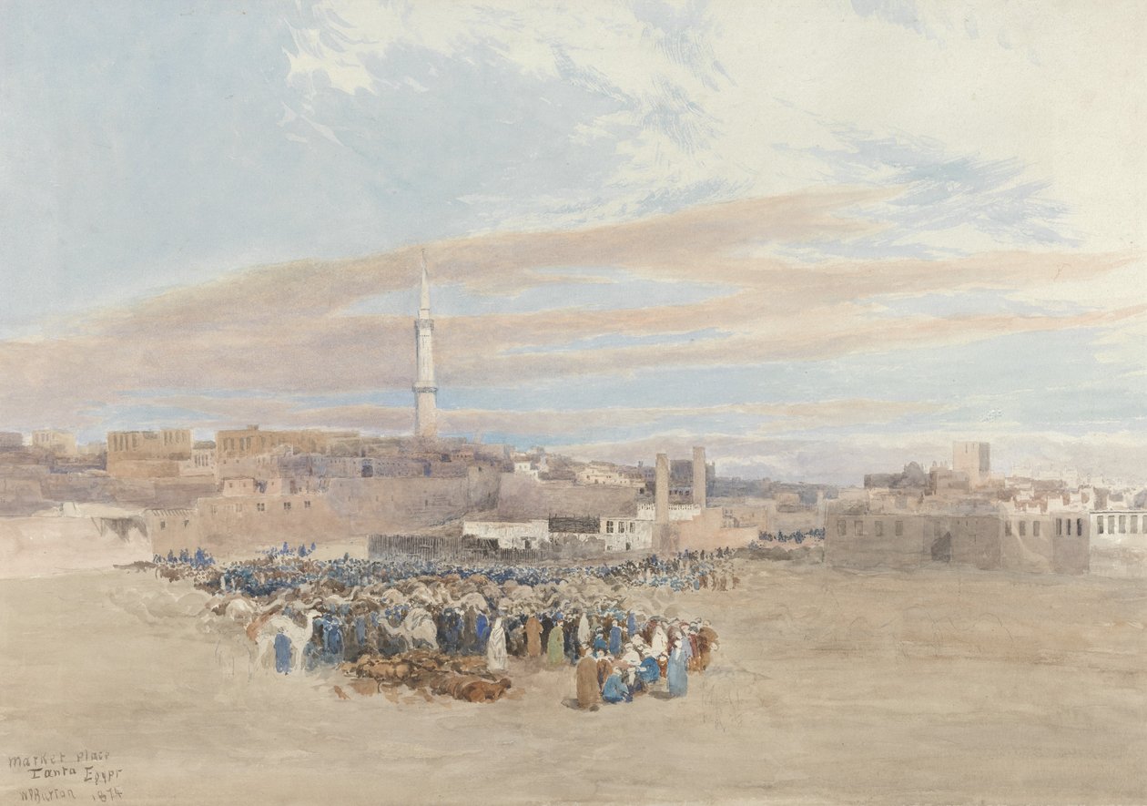 El mercado, Tanga, Egipto, 1874 de William Paton Burton