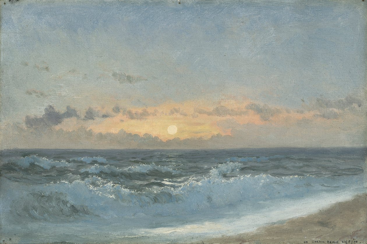 Puesta de sol sobre el mar, 1900 de William Pye