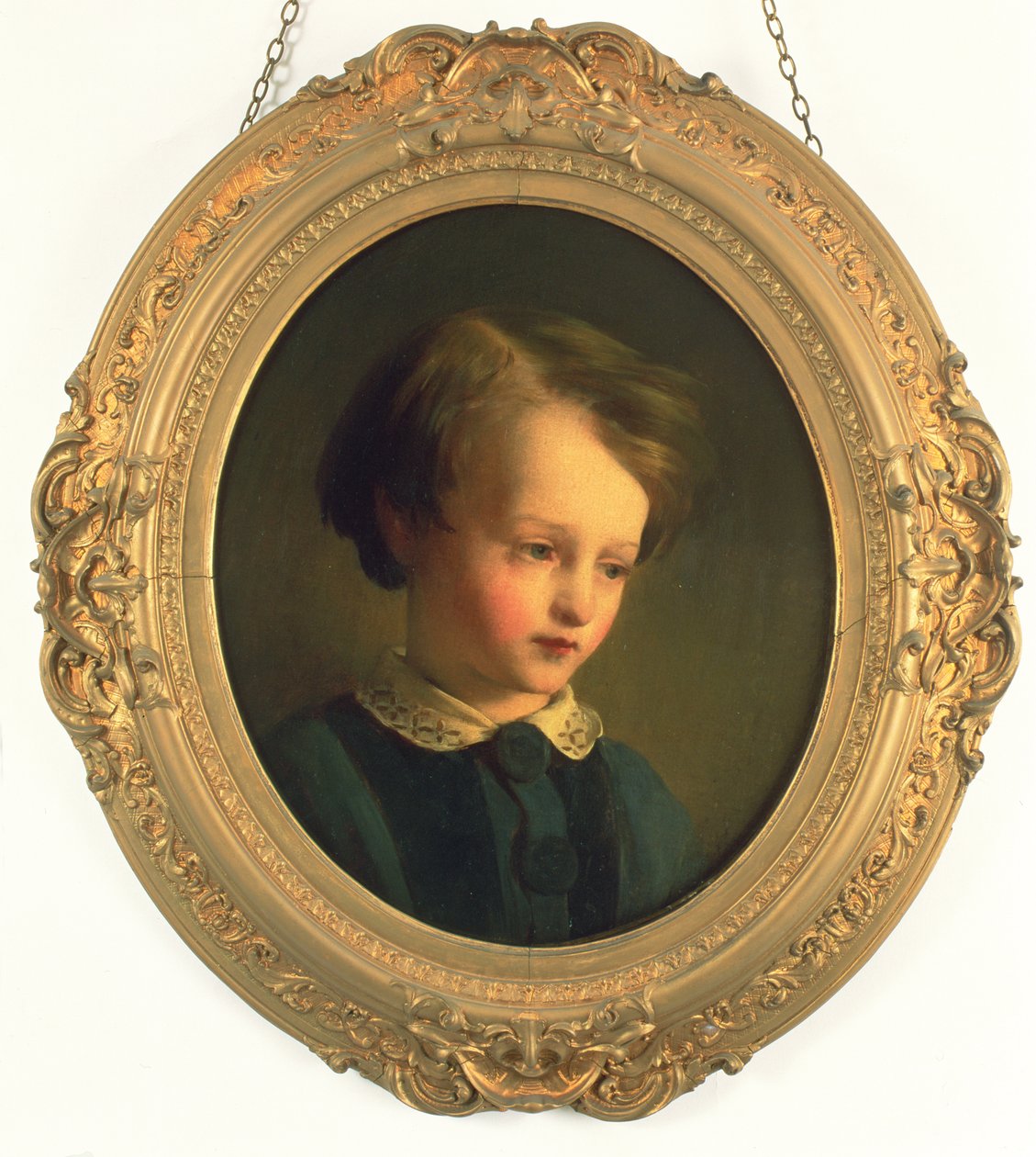 Pintura de un niño, el pequeño Paul ideal de Dickens (