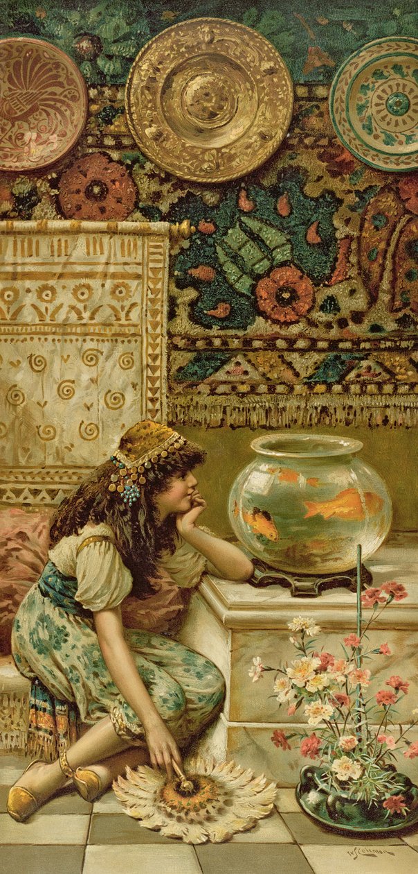 Peces dorados, del Pears Annual, Navidad, 1893 de William Stephen Coleman