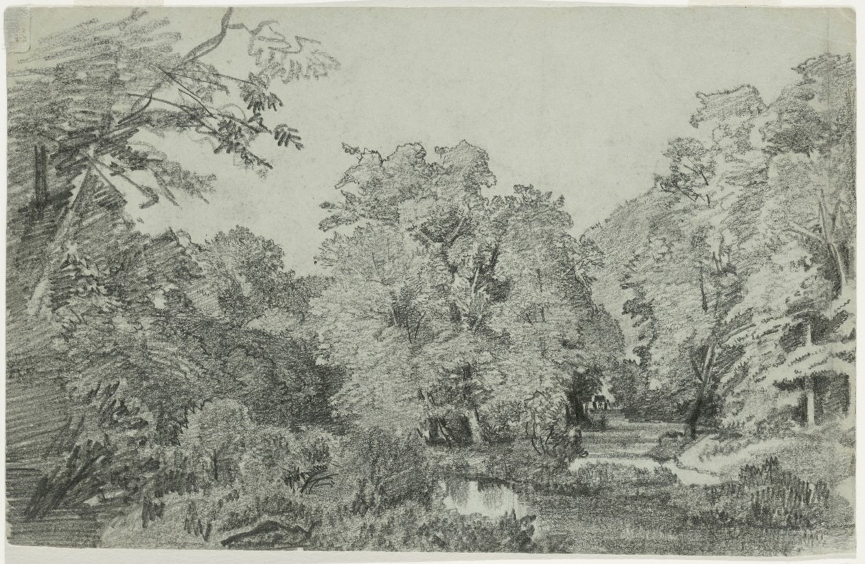 Escena de bosque con arroyo de William Trost Richards
