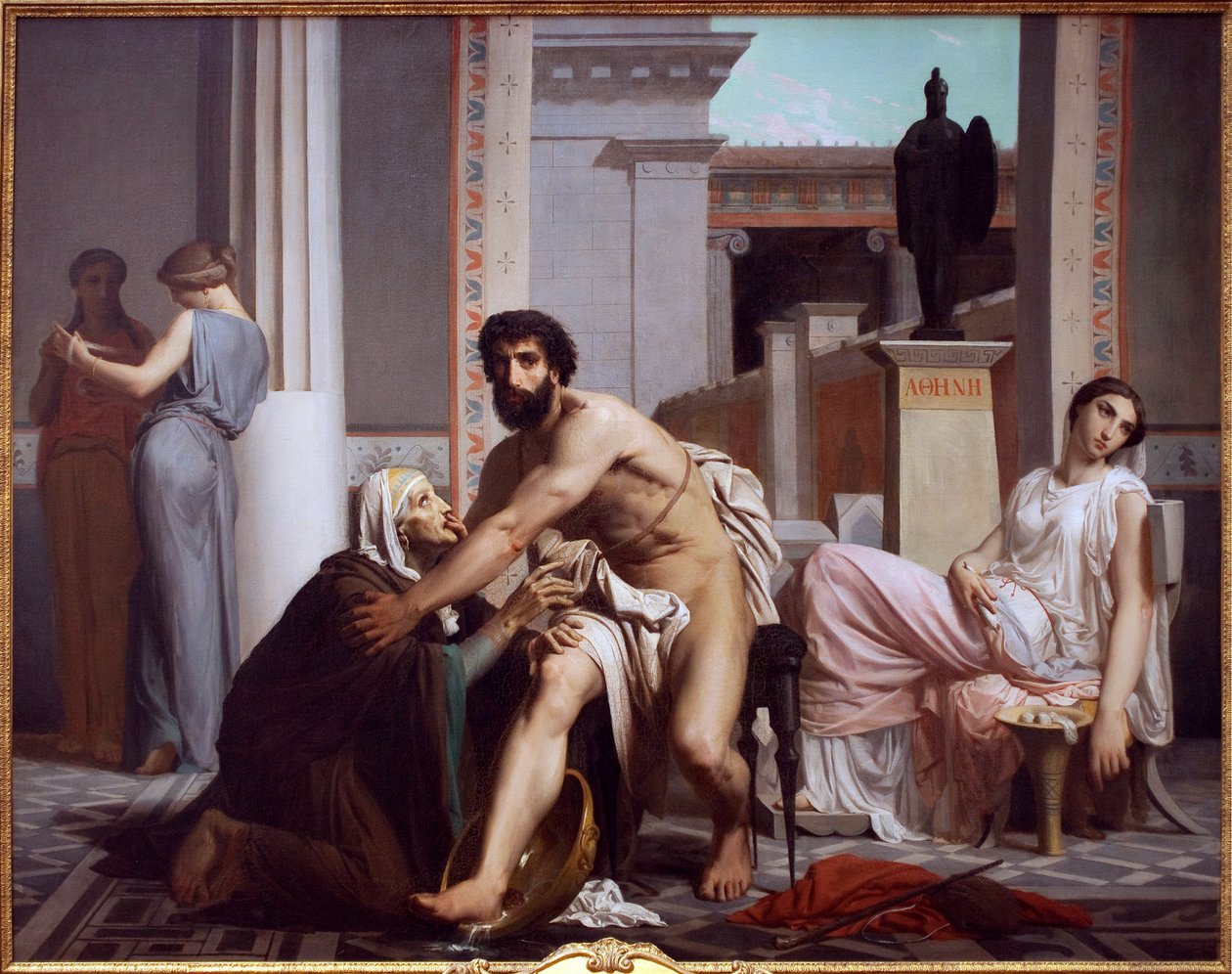 Odiseo reconocido por su nodriza, Euriclea, 1848 de William Adolphe Bouguereau