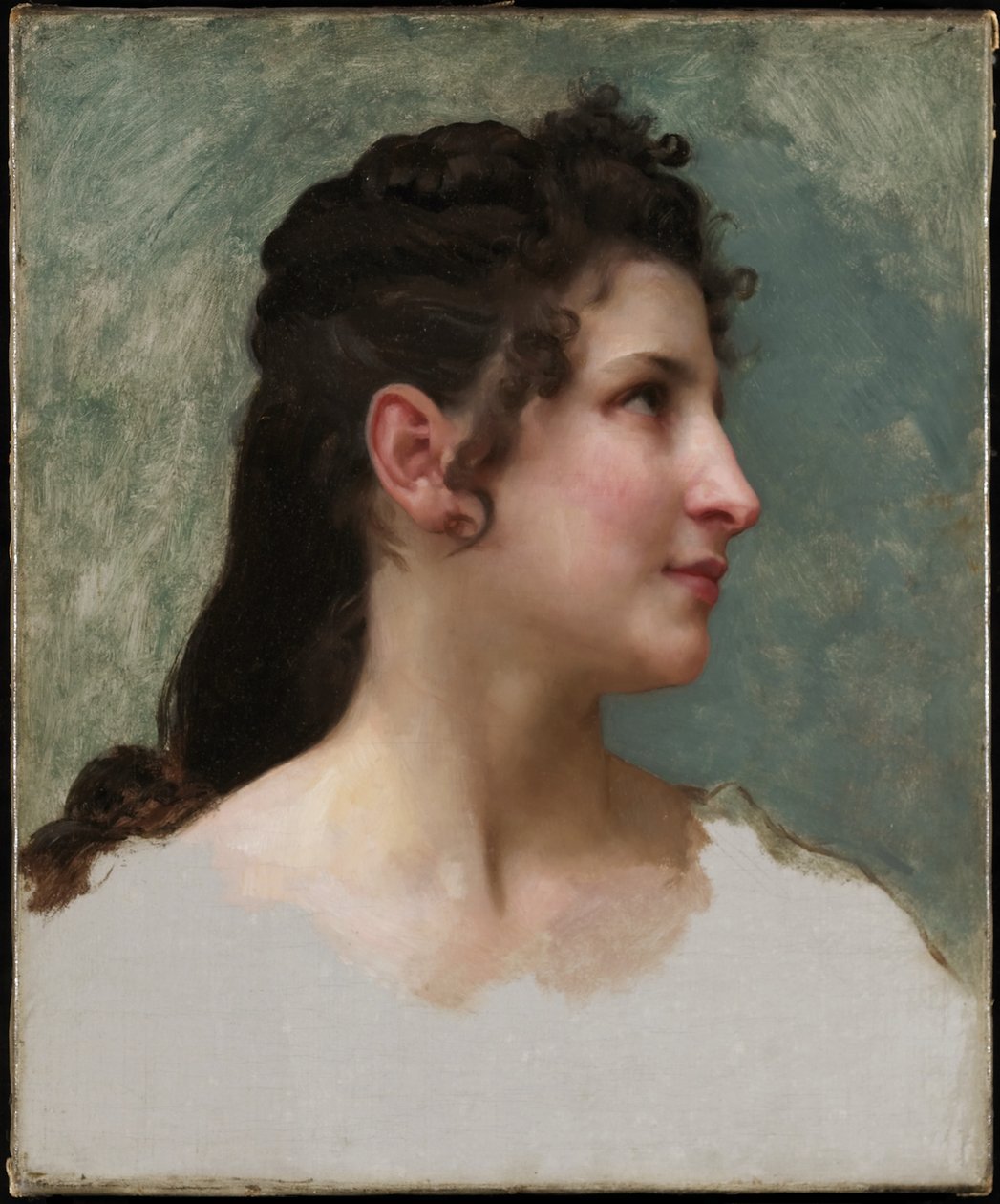 Estudio de la Cabeza de una Niña de William Adolphe Bouguereau