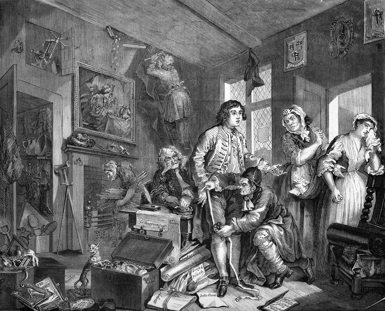 El progreso del libertino de William (after) Hogarth