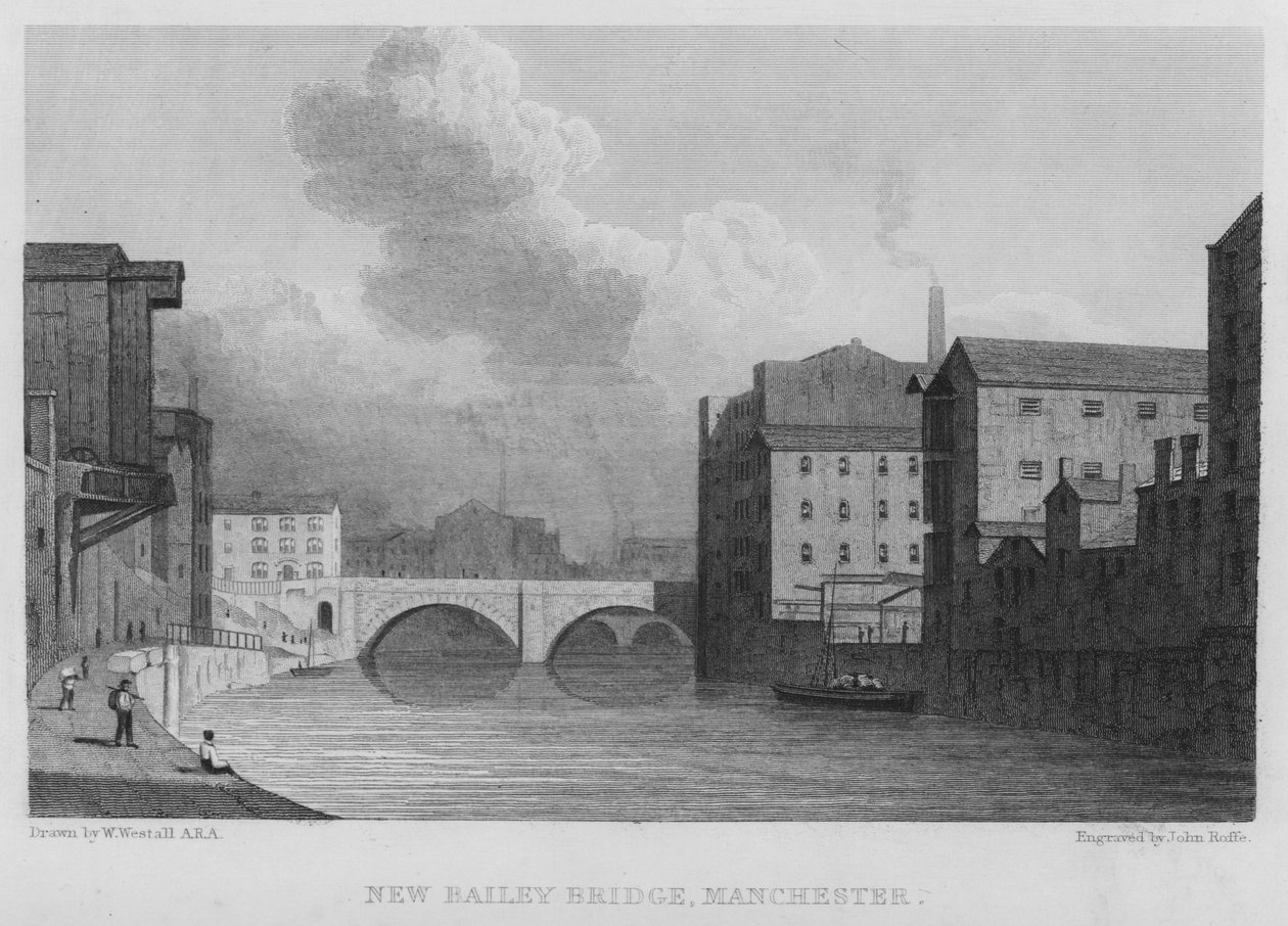 Nuevo Puente Bailey, Manchester de William (after) Westall