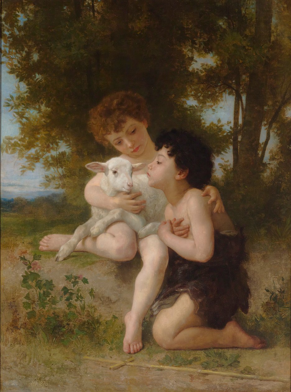 Niños con el Cordero de William Adolphe Bouguereau
