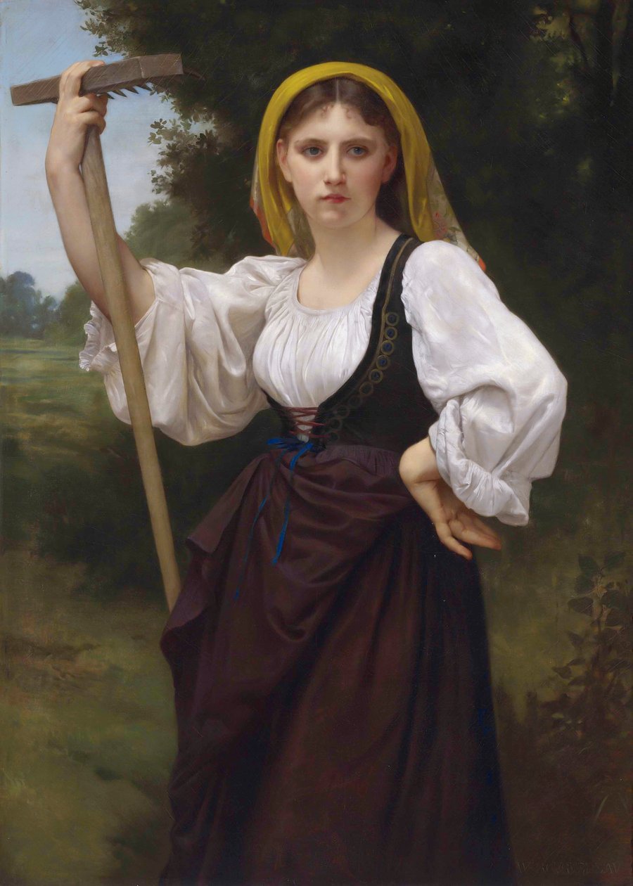 francés:  La Faneuse de William Adolphe Bouguereau