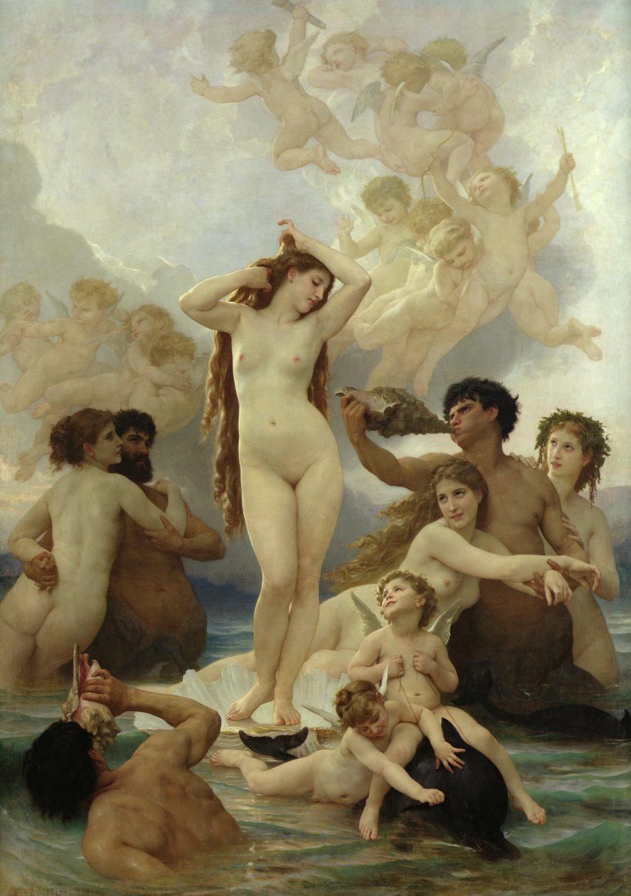 El nacimiento de Venus de William Adolphe Bouguereau