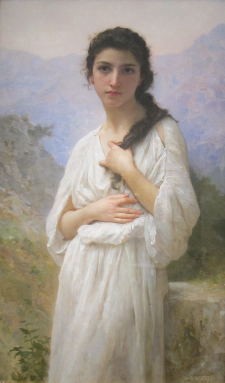 La meditación de William Adolphe Bouguereau
