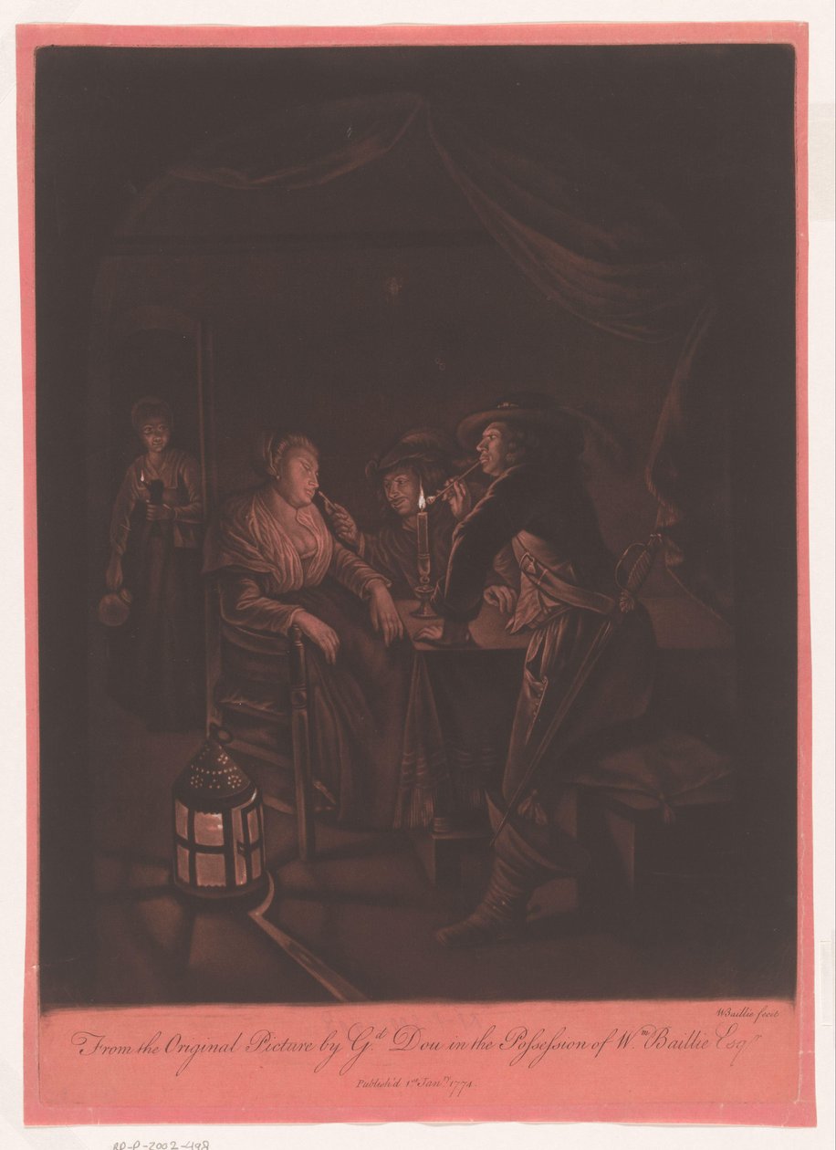 Compañía en una taberna a la luz de las velas de William Baillie