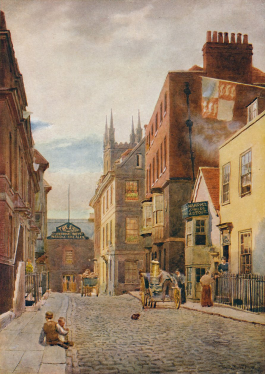 Church Street, mirando al sur, c1900 de William Biscombe Gardner