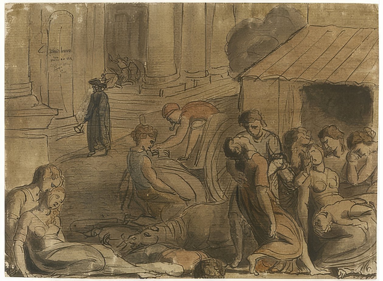 La gran peste de Londres. Alrededor de 1779 de William Blake