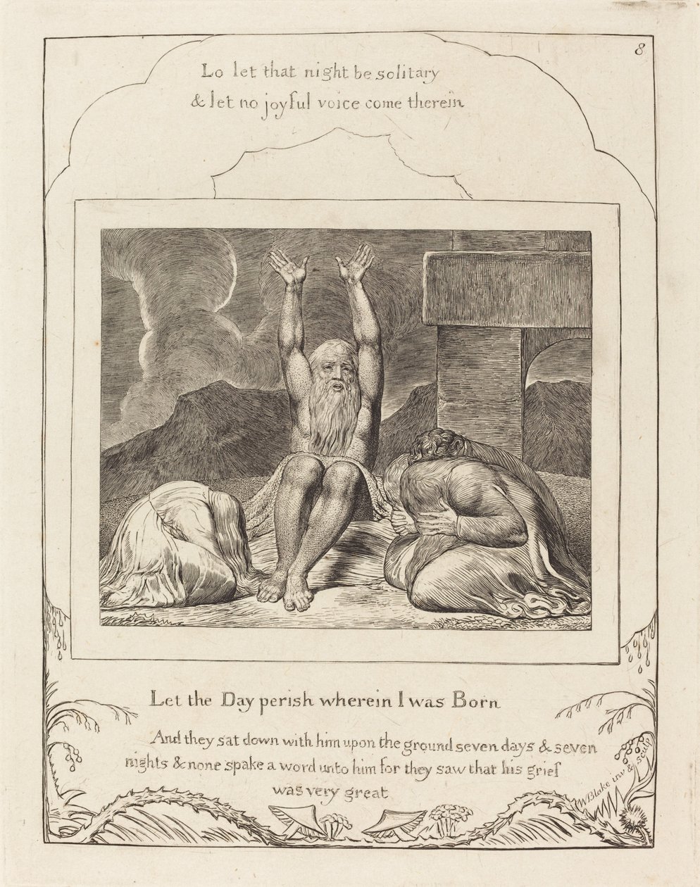 La desesperación de Job de William Blake