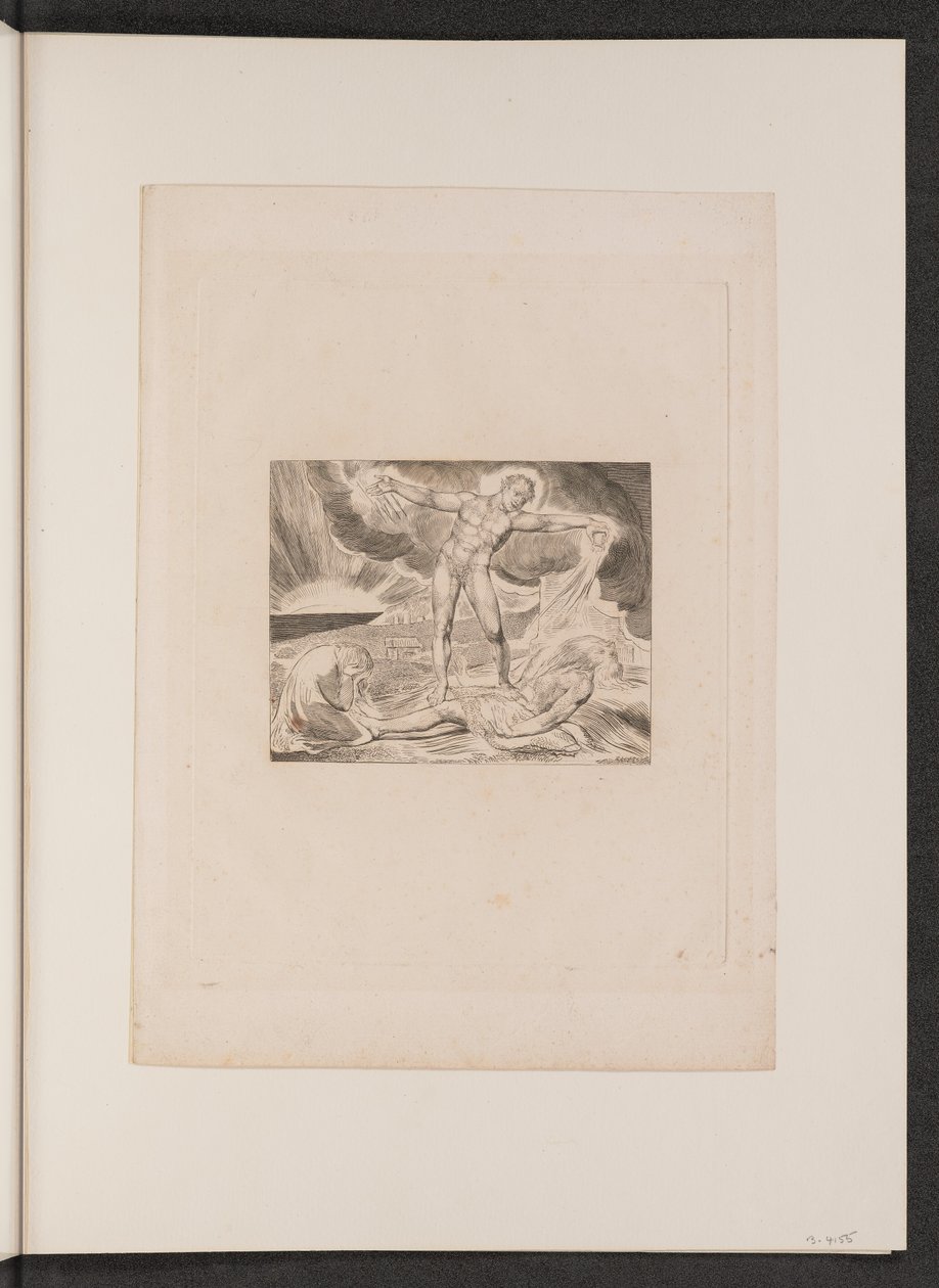 Satanás golpeando a Job con llagas de William Blake