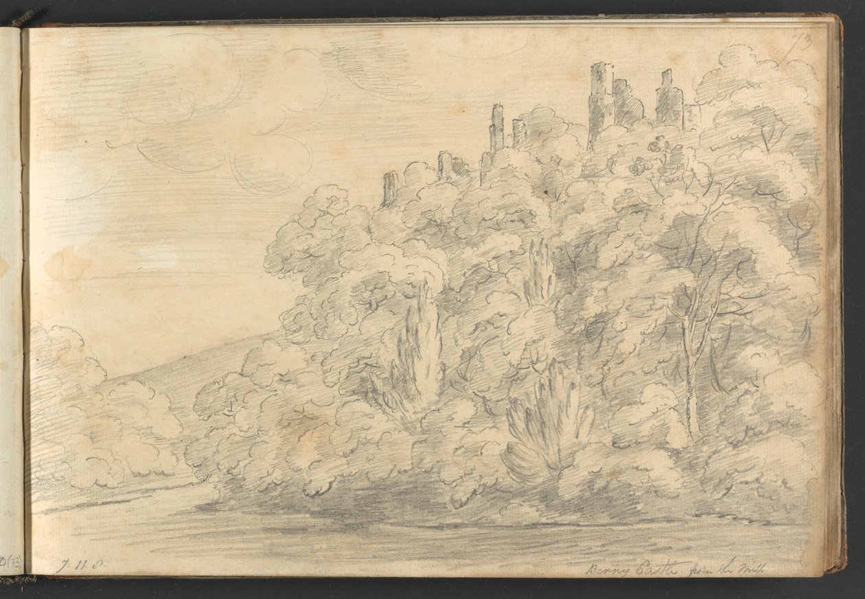Castillo de Berry desde el molino de William Brockedon