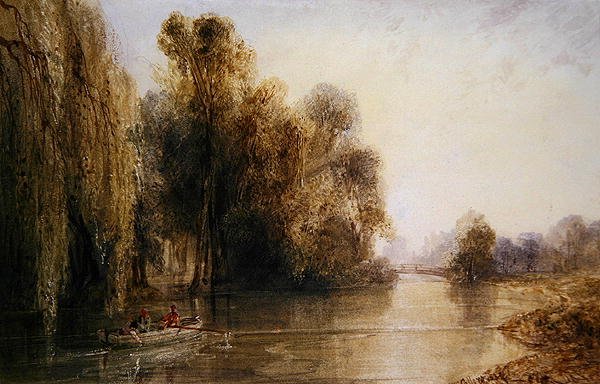 Figuras Remando en un Río Francés de William Callow