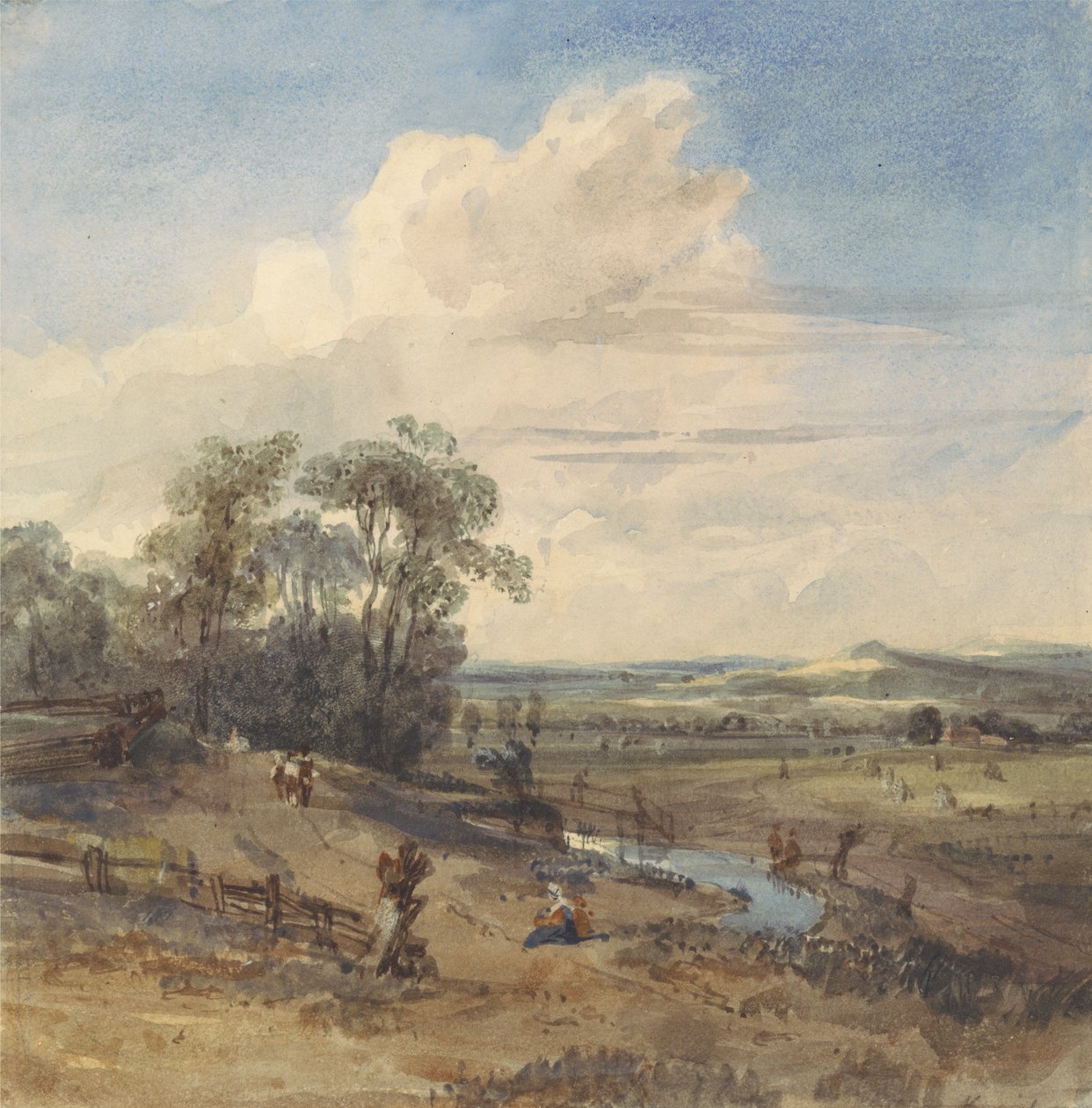 Paisaje según Wynants (en el Louvre) de William Callow