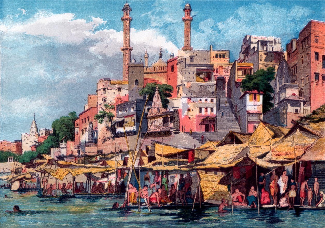 Benarés, India, 1857 de William Carpenter