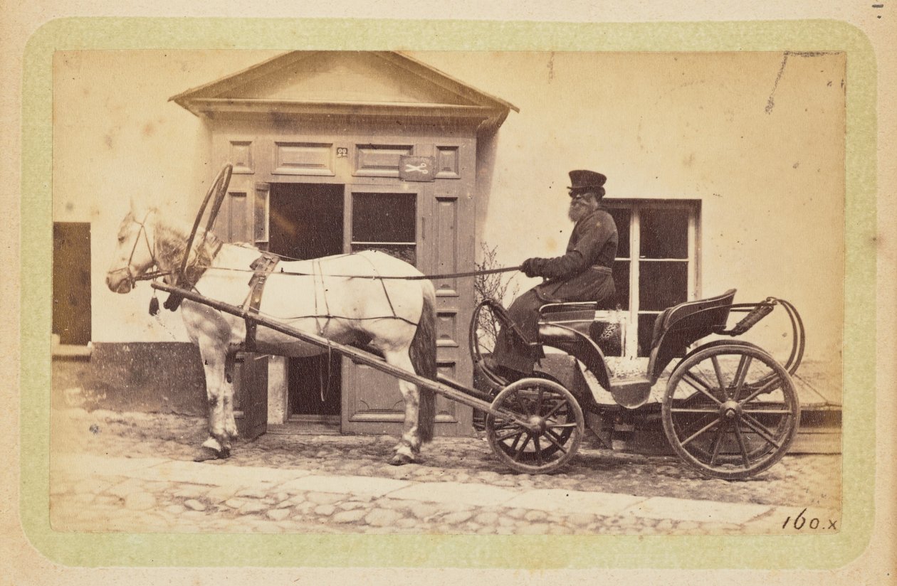 [Hombre conduciendo carruaje tirado por caballos] de William Carrick