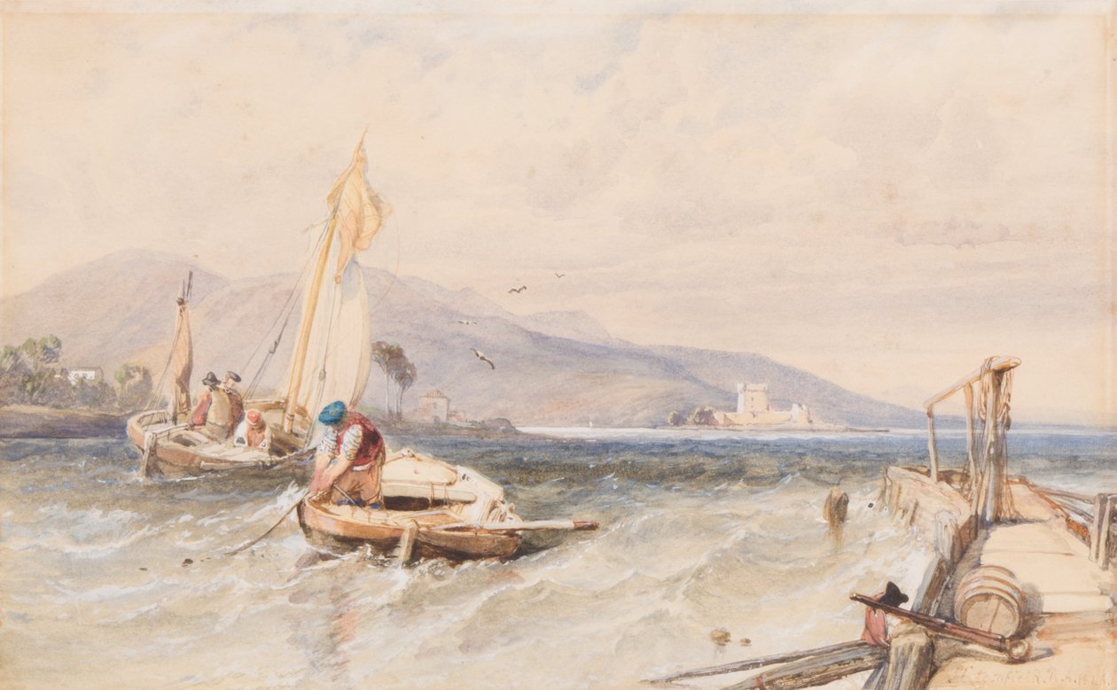 Castillo Douglas, Loch Leven, 1849 de Clarkson Frederick Stanfield