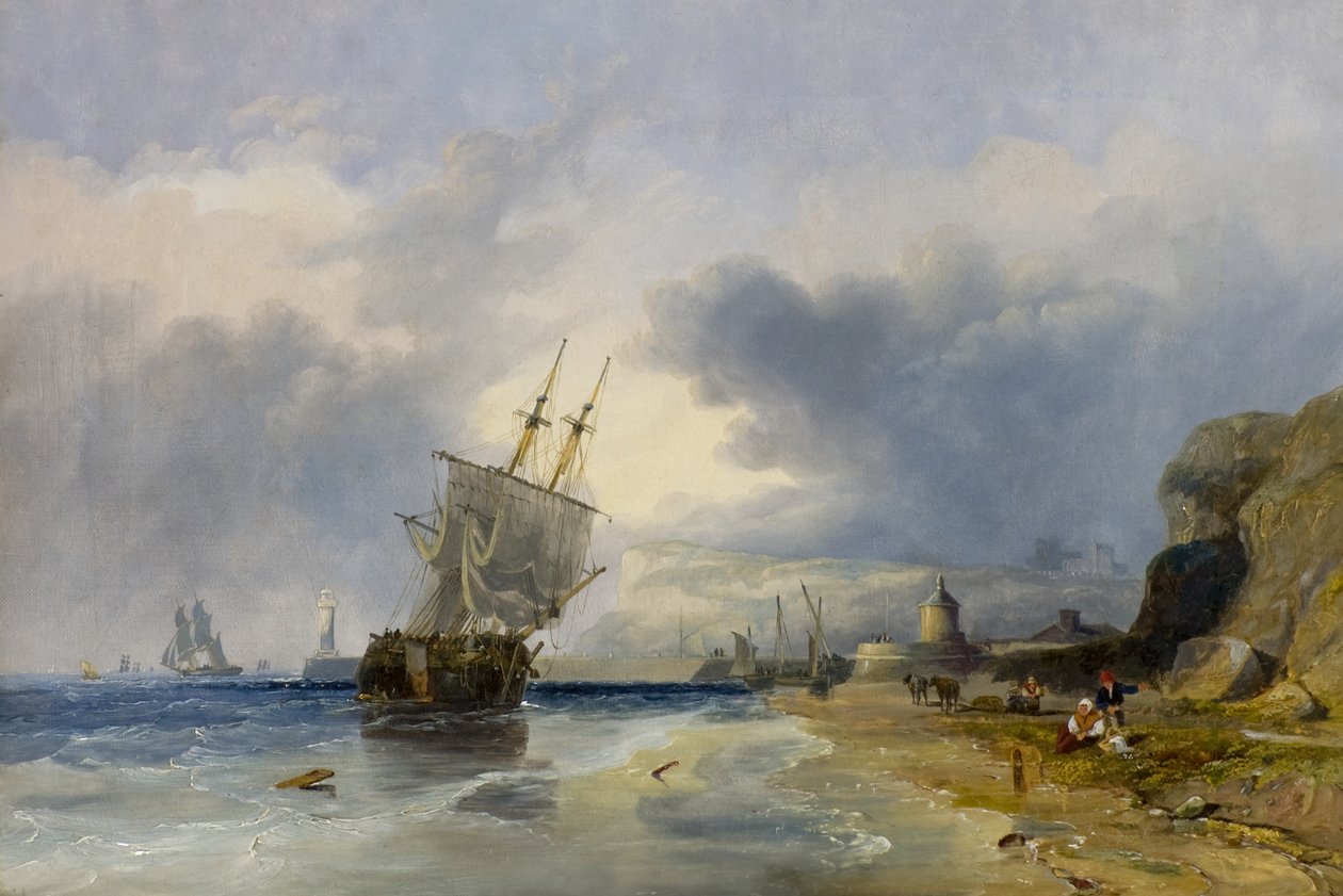 Whitby desde el norte de Clarkson Frederick Stanfield