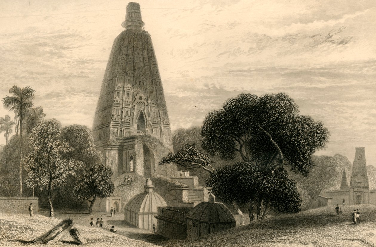 Gran Templo en Bode Gyah, 1835 de William Daniell