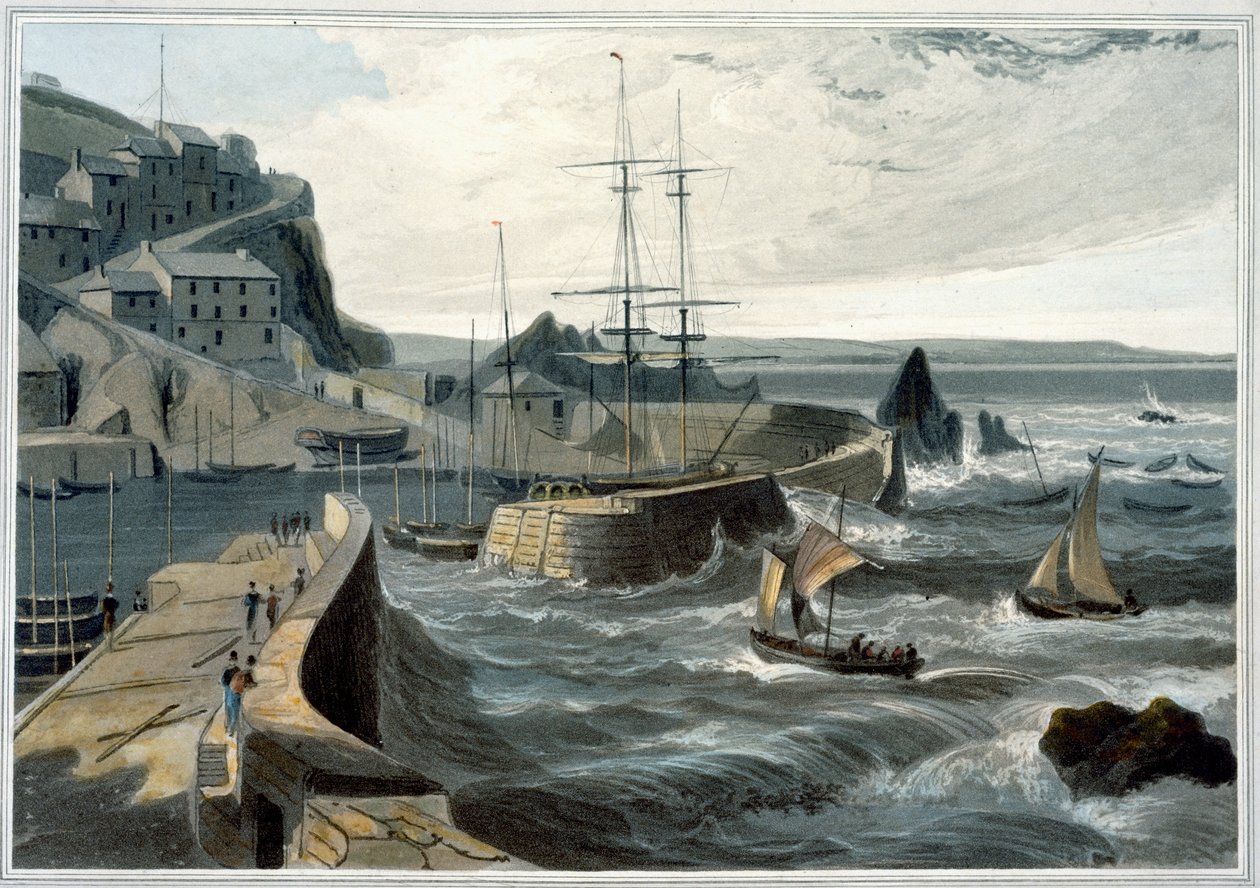 Mevagissey, Cornwall de William Daniell
