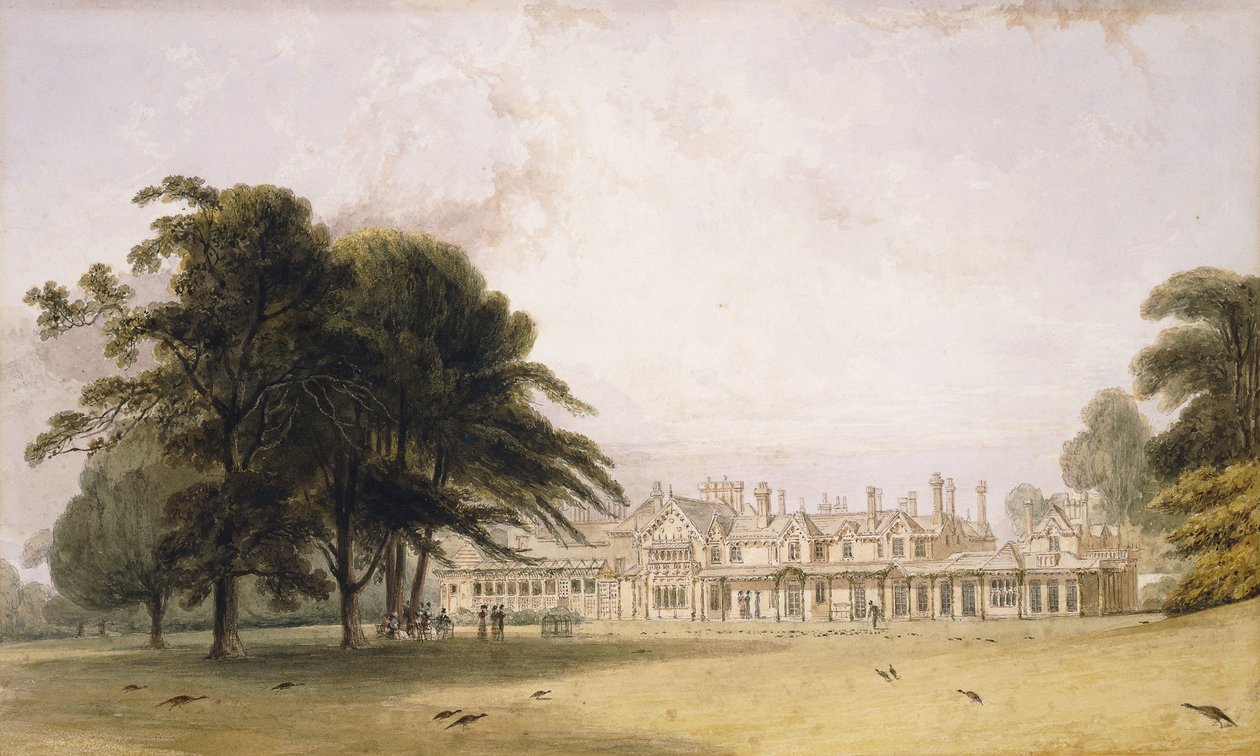 El pabellón real, Parque de Windsor de William Daniell