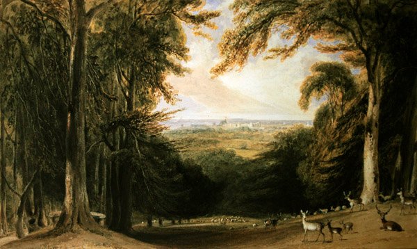 Paisaje boscoso, Windsor de William Daniell