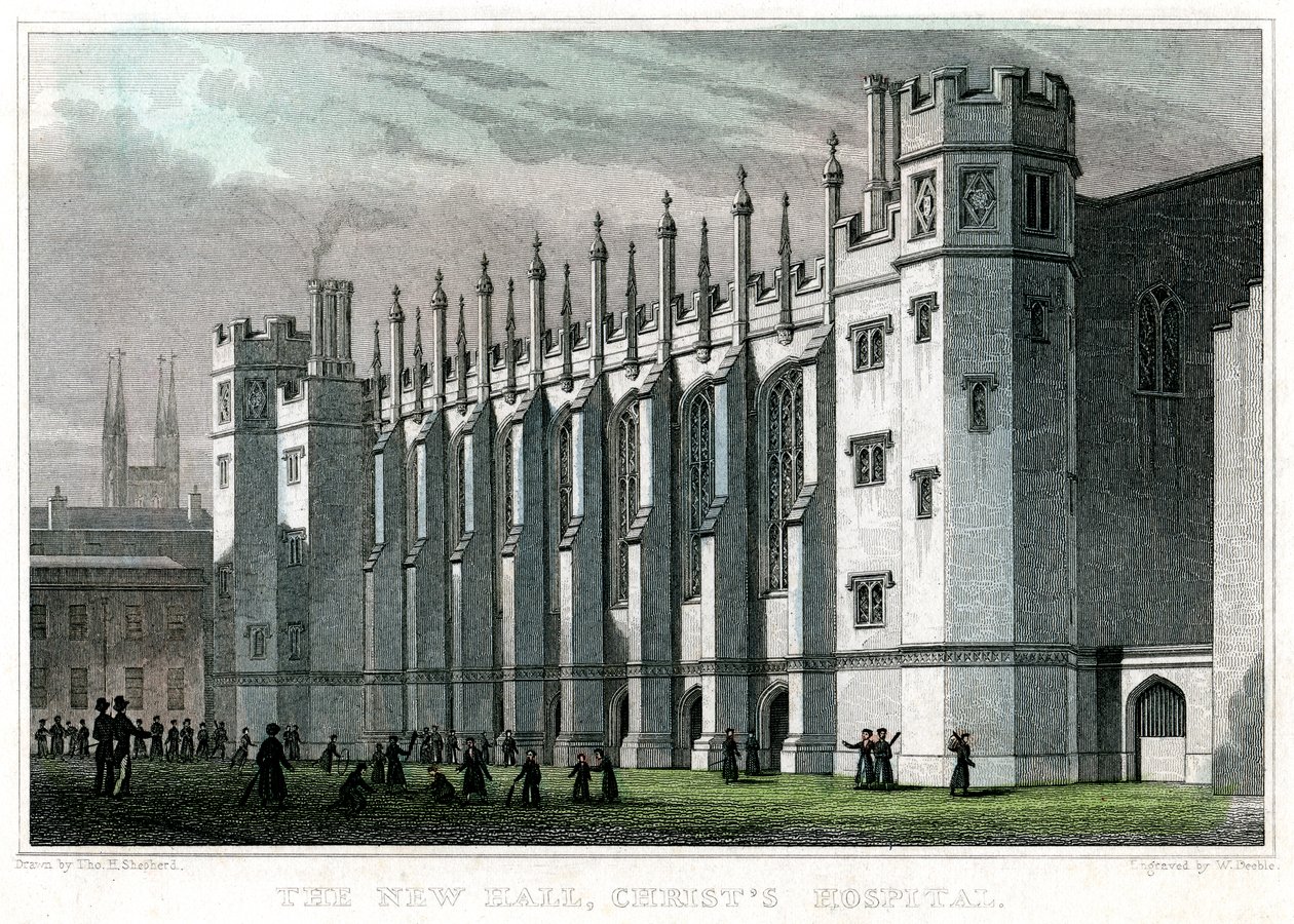 El Nuevo Salón, Hospital de Cristo, Londres, 1828 de William Deeble