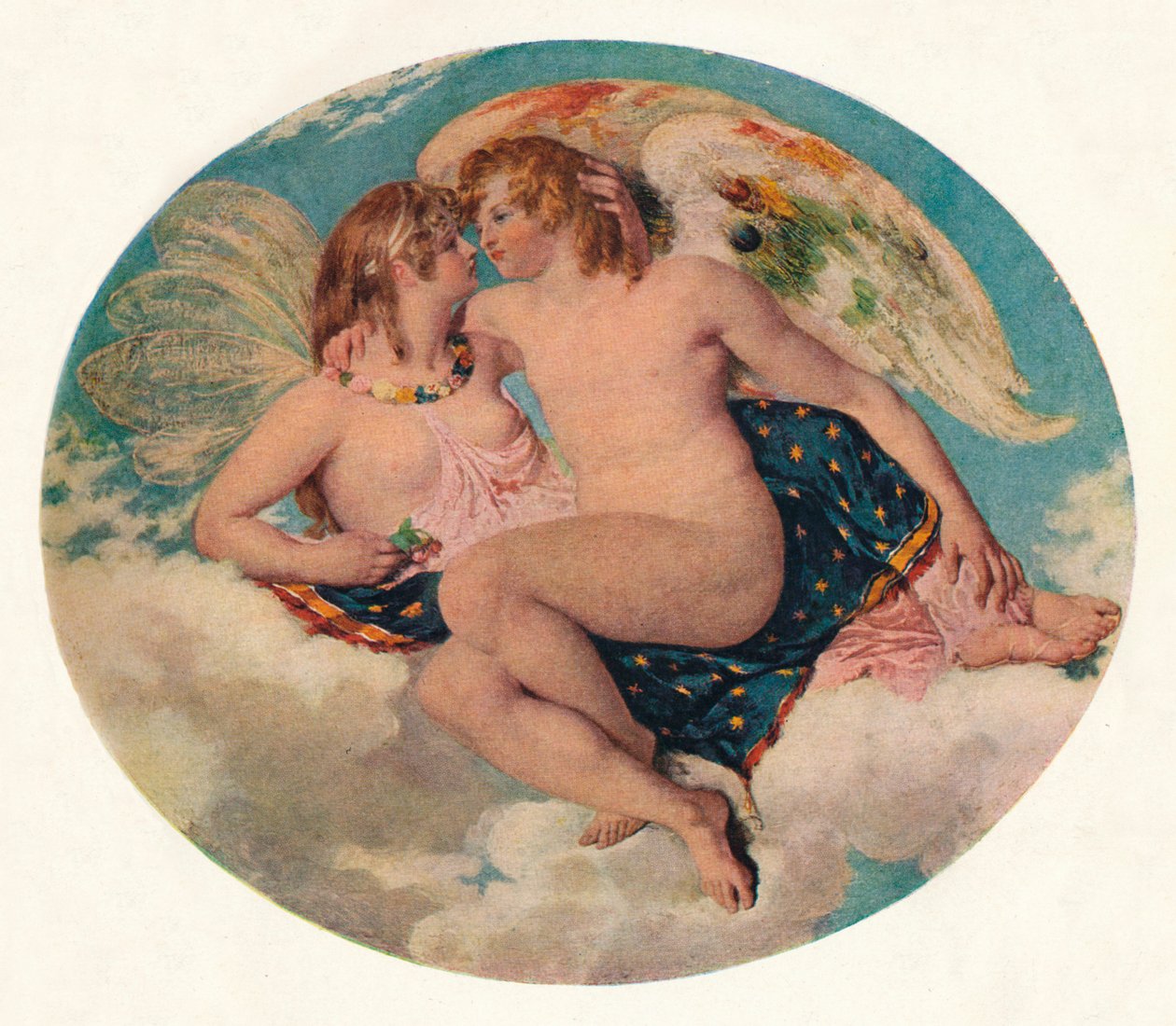Cupido y Psique, siglo XIX de William Etty