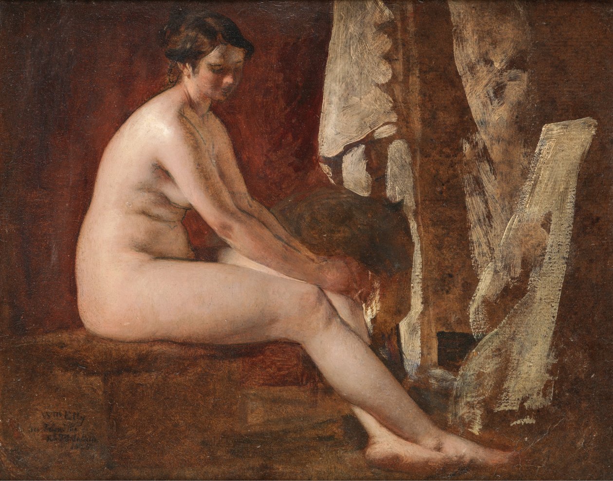 desnudo sentado de William Etty