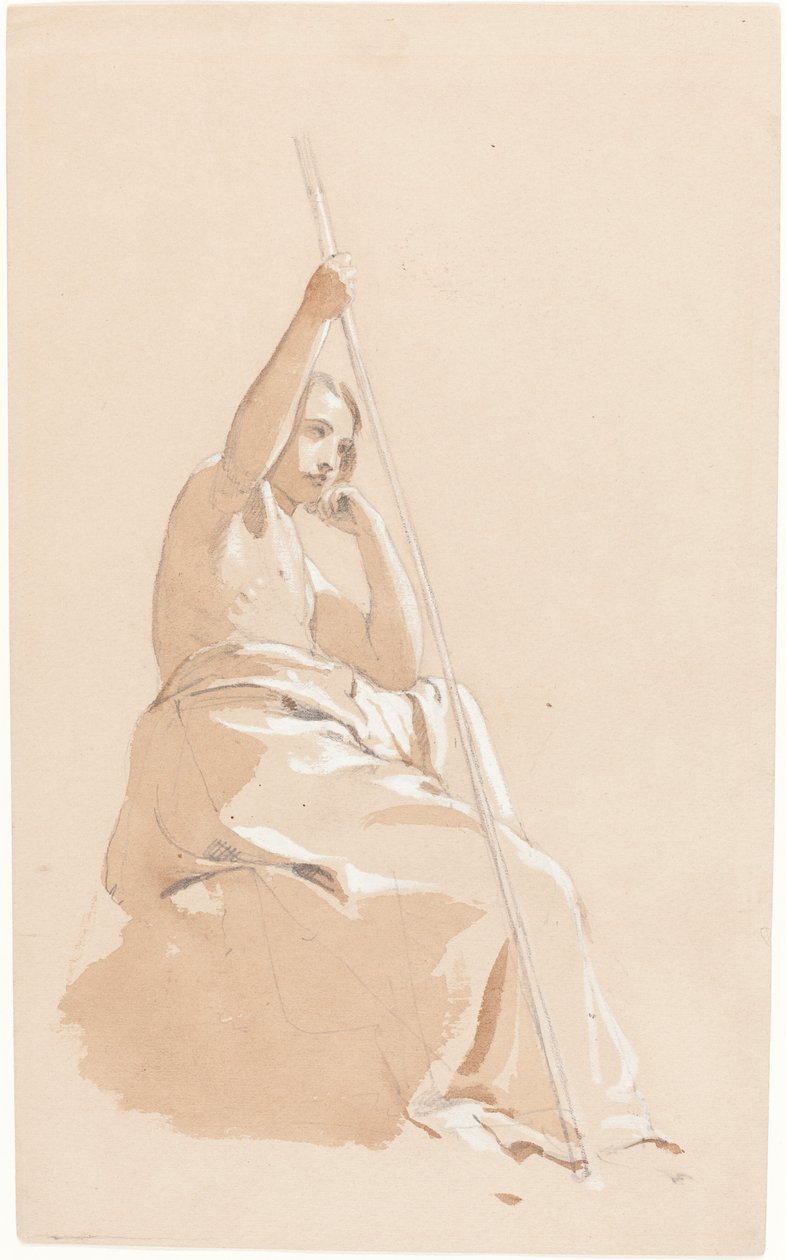 Joven Sentado con un Bastón de William Etty