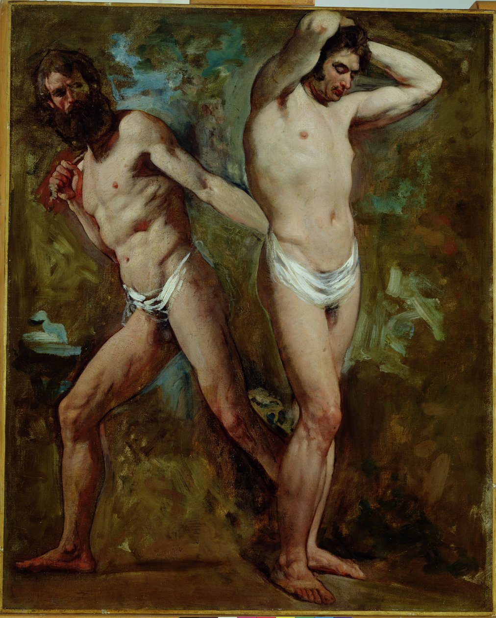 Dos Desnudos Masculinos de Pie | William Etty