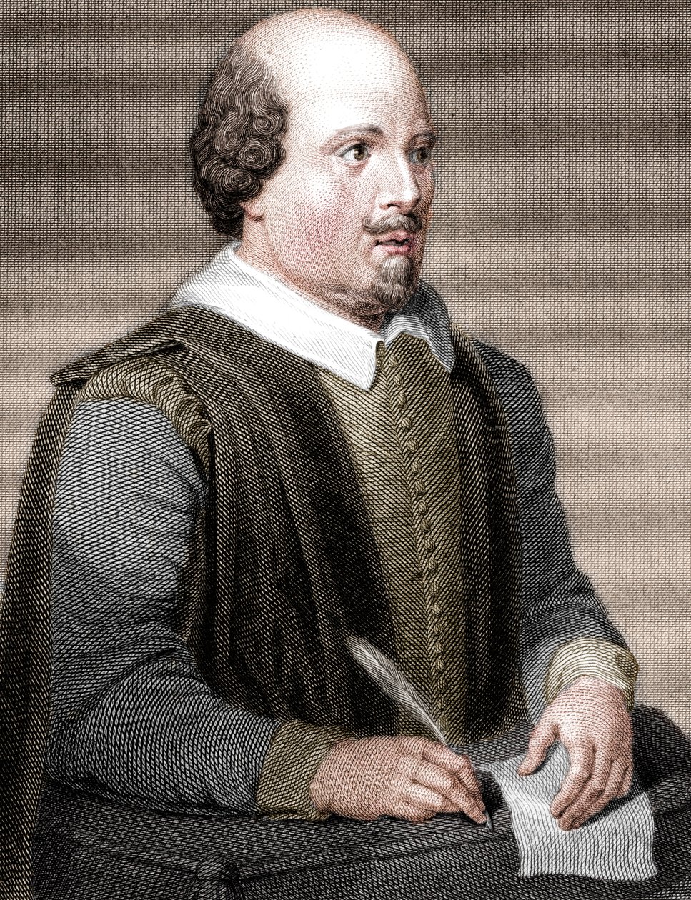 William Shakespeare, poeta y dramaturgo inglés, 1820 de William Finden